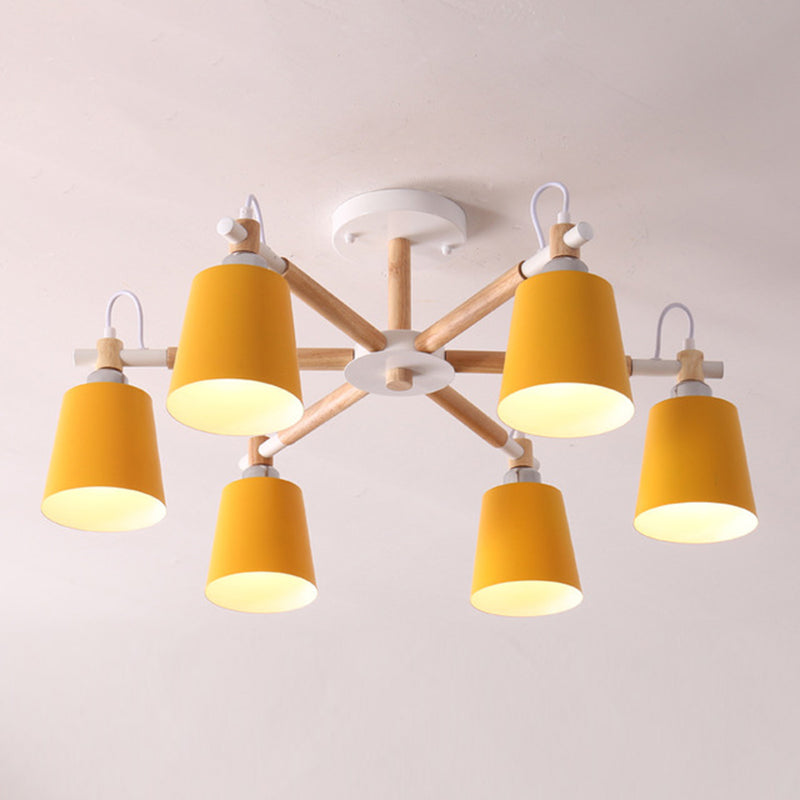 Gearceerde hangende kroonluchter simplistische metalen hanglampverlichting voor woonkamer