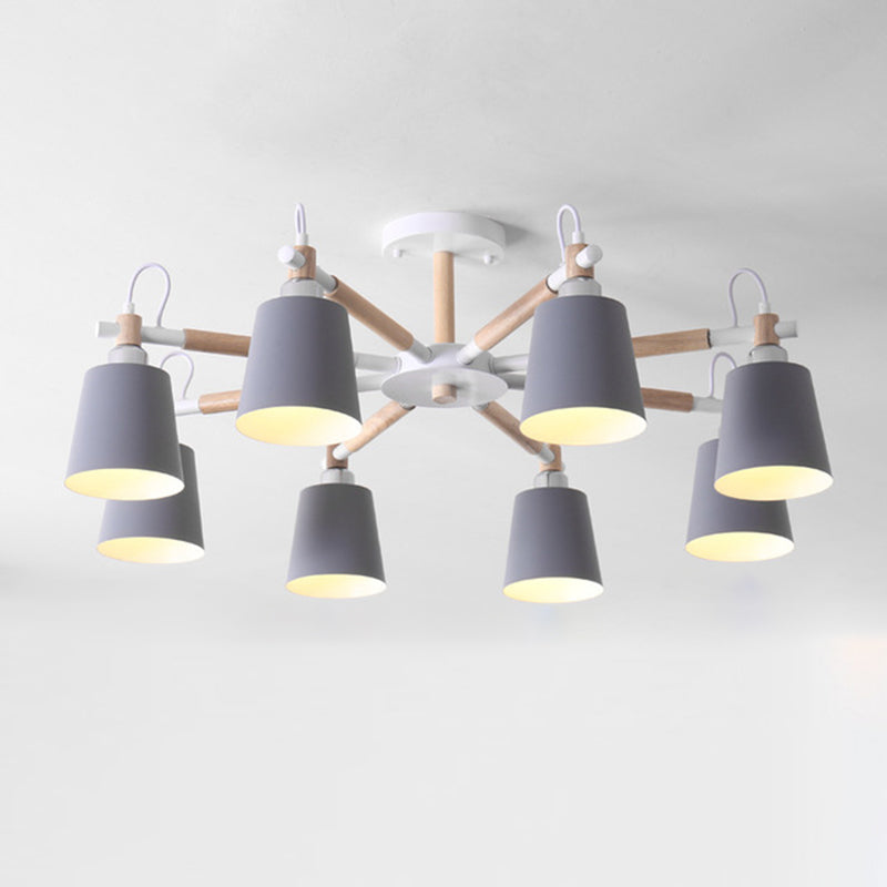 Gearceerde hangende kroonluchter simplistische metalen hanglampverlichting voor woonkamer