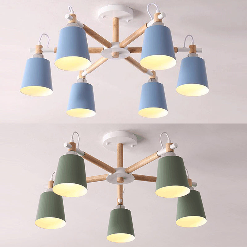 Gearceerde hangende kroonluchter simplistische metalen hanglampverlichting voor woonkamer