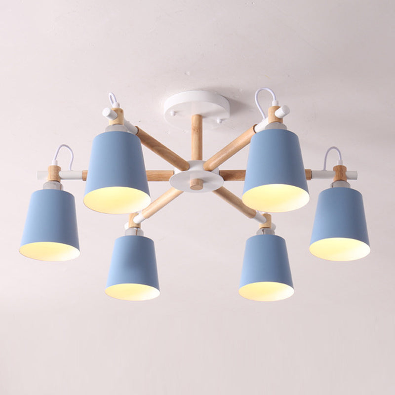 Gearceerde hangende kroonluchter simplistische metalen hanglampverlichting voor woonkamer