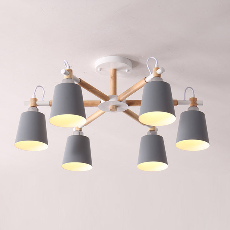 Gearceerde hangende kroonluchter simplistische metalen hanglampverlichting voor woonkamer