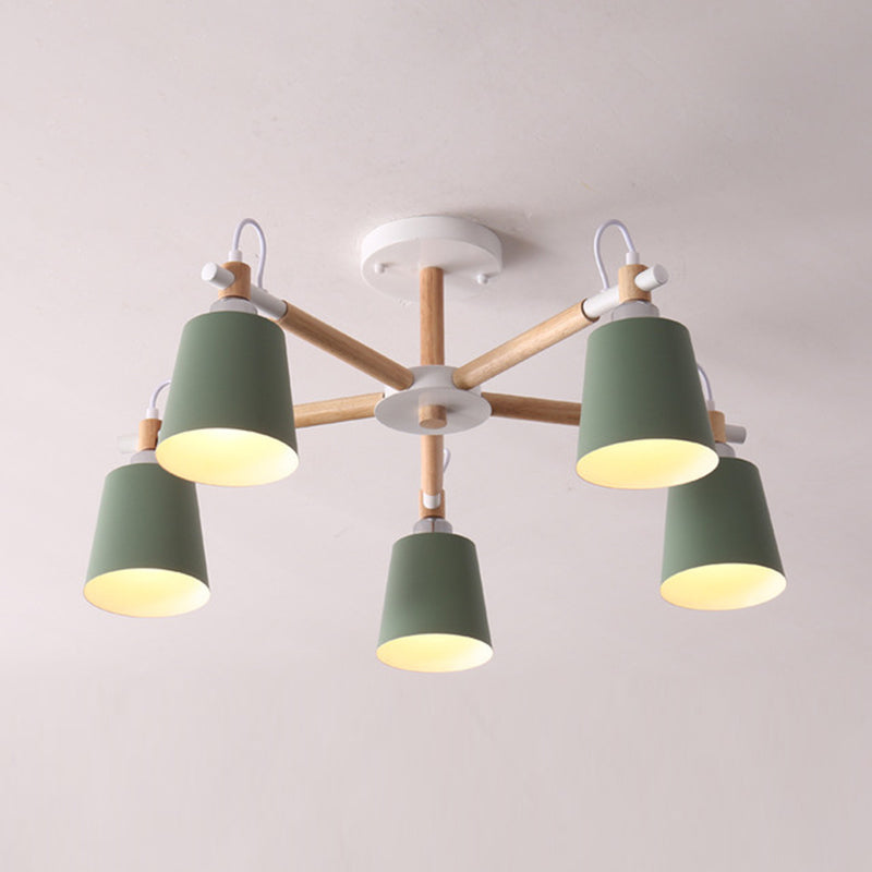 Gearceerde hangende kroonluchter simplistische metalen hanglampverlichting voor woonkamer
