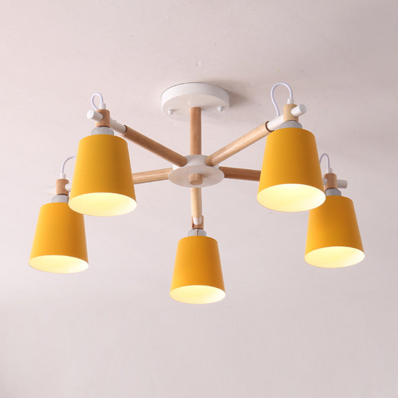 Gearceerde hangende kroonluchter simplistische metalen hanglampverlichting voor woonkamer