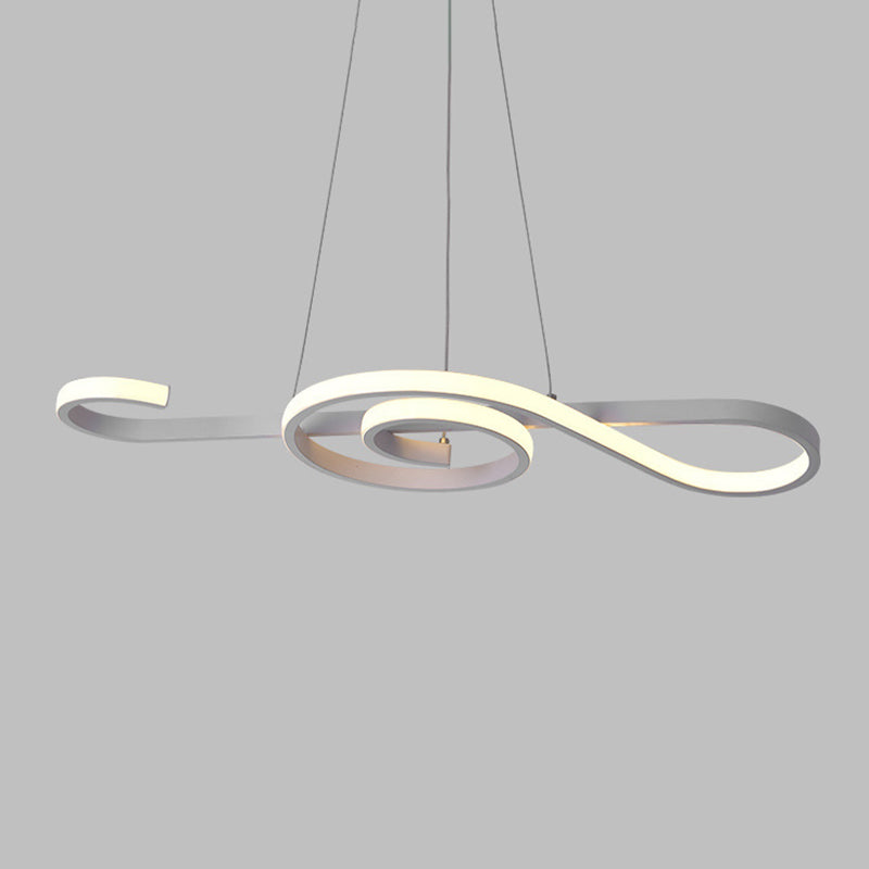 Aluminium LED Ceiling Light in Modern Creative Style Linear Pendant Light with Silica Gel Shade