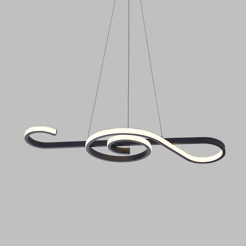 Aluminium LED Ceiling Light in Modern Creative Style Linear Pendant Light with Silica Gel Shade