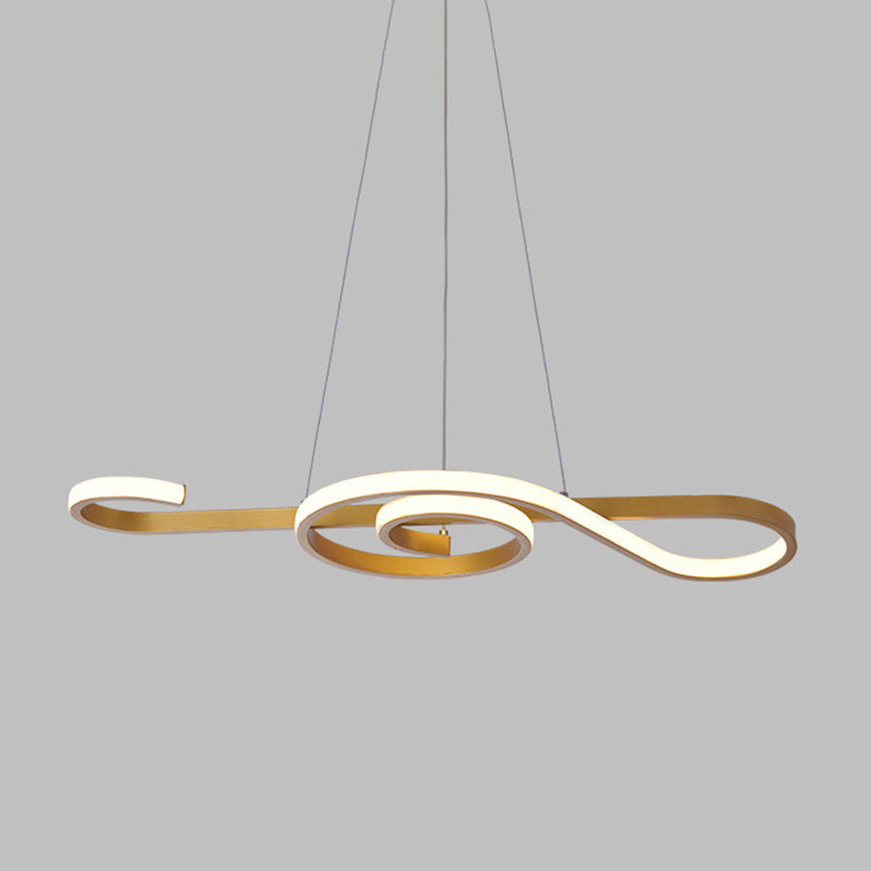 Aluminium LED Ceiling Light in Modern Creative Style Linear Pendant Light with Silica Gel Shade