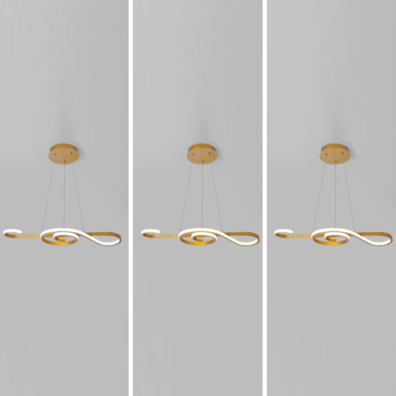 Aluminium LED Ceiling Light in Modern Creative Style Linear Pendant Light with Silica Gel Shade