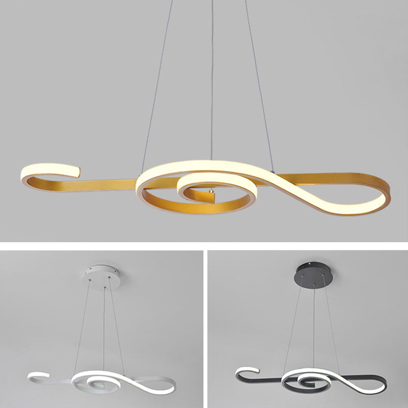 Aluminium LED Ceiling Light in Modern Creative Style Linear Pendant Light with Silica Gel Shade