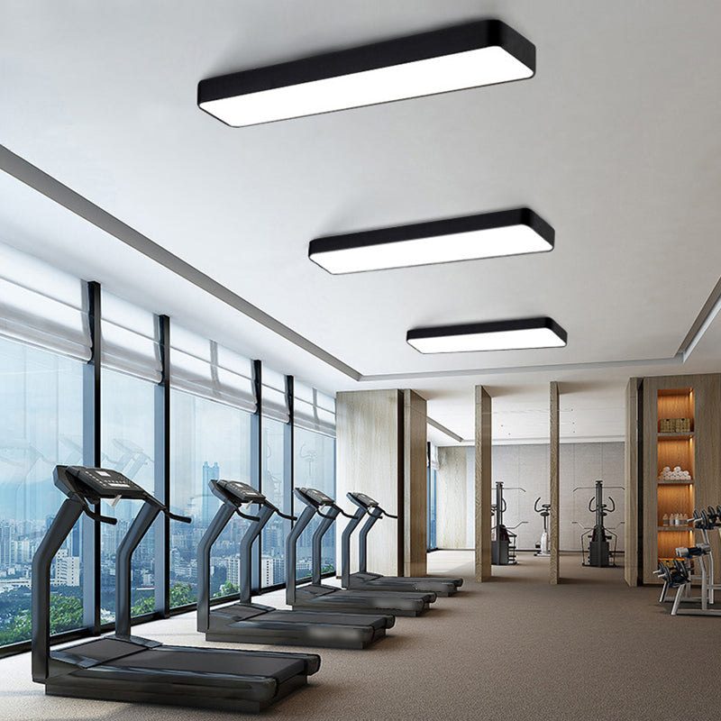 Luminaires encastrés de plafond rectangulaires en métal, luminaires modernes de bureau