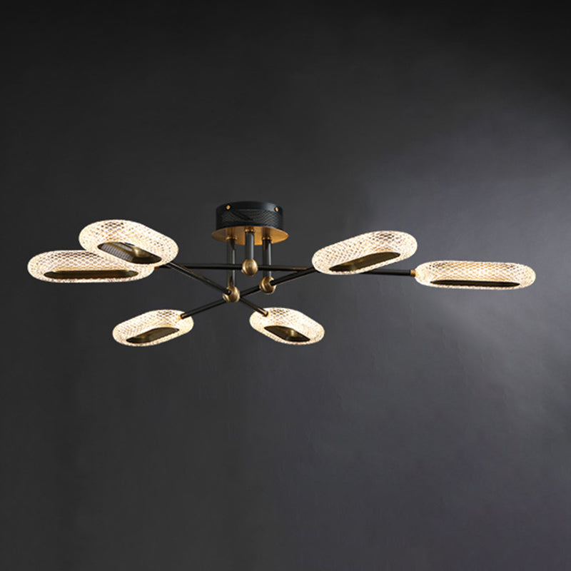 New Modern Bronze Flush Mount Light Brass Sputnik Semi Flush Ceiling Lights
