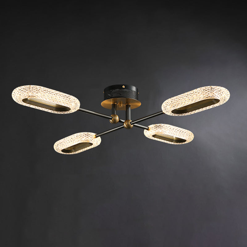 New Modern Bronze Flush Mount Light Brass Sputnik Semi Flush Ceiling Lights