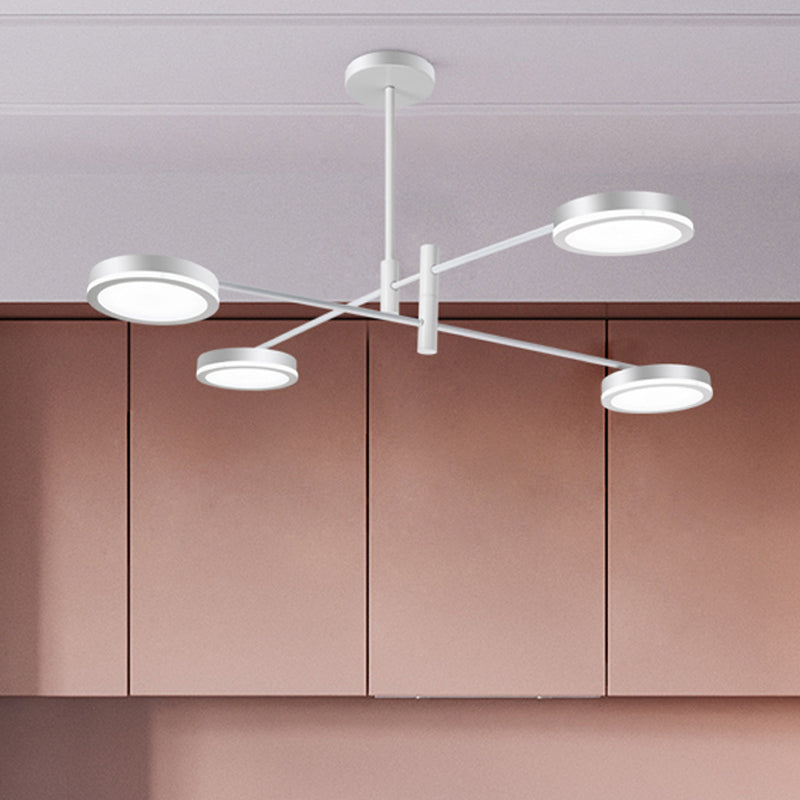 Luce del lampadario Starburst METTAGLIO MODERE METTAGLIO 4/6 GUE KIT LAMPAGGIO BIANCO/NERO E GOLD, LUCE COLDA/BIANCA