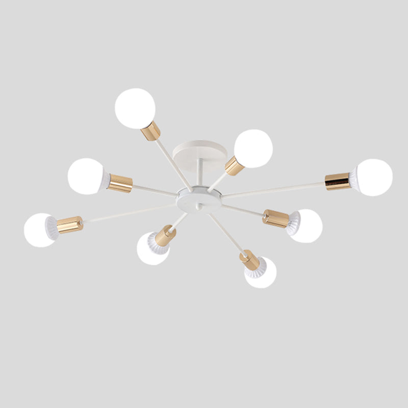 New Modern Wrought Iron Flush Light Sputnik Semi Flush Ceiling Light Fixtures