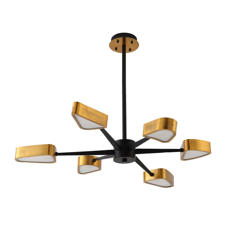 Lampada triangolare minimalista lampada da letto in metallo lampadario appeso in oro