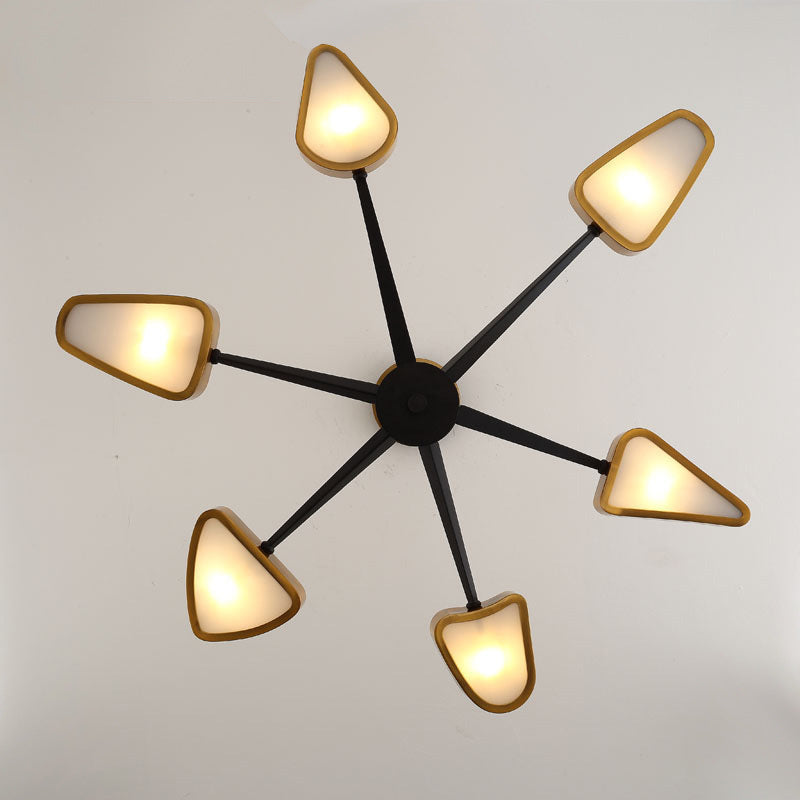 Lampada triangolare minimalista lampada da letto in metallo lampadario appeso in oro