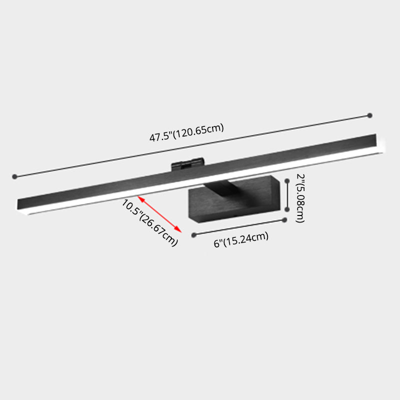 Modern Minimalist Style Linear Wall Mounted Vanity Lights Metal Vanity Sconce for Toilet