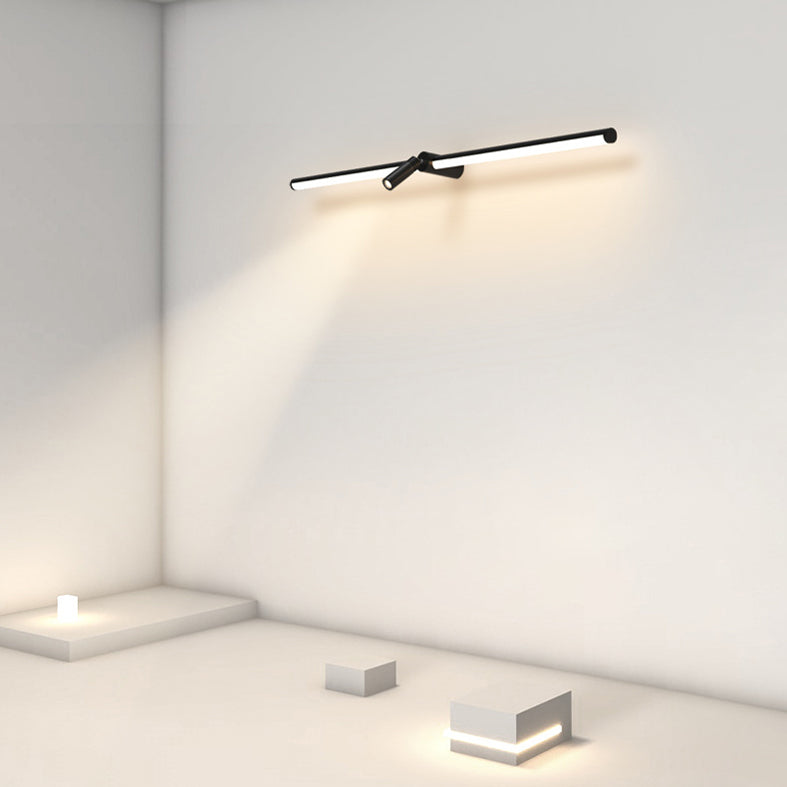 Moderne minimalistische stijl lineaire ijdelheid muur verlichting armaturen metaal 2 lichten ijdelheid lamp voor woonkamer