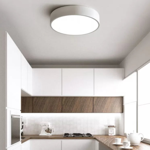 Nordic Style Circular Semi Flush Mount Ceiling Light Metal Semi Flush Ceiling Light for Bedroom