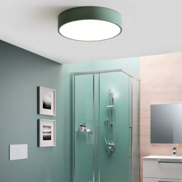 Nordic Style Circular Semi Flush Mount Ceiling Light Metal Semi Flush Ceiling Light for Bedroom