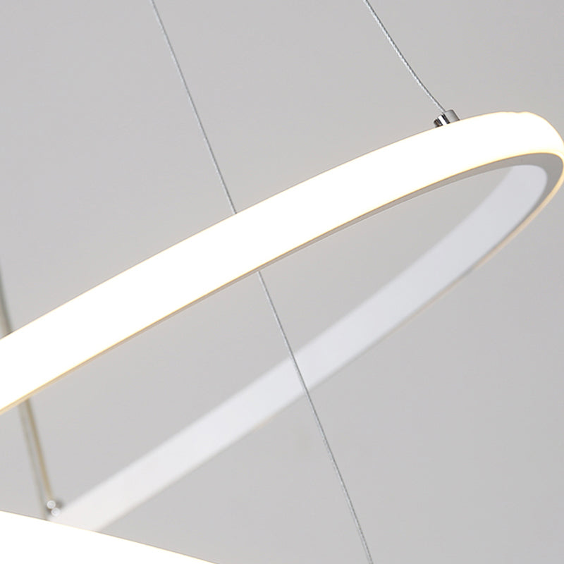 Kit de luz colgante de orbe lámpara de lámpara LED blanca acrílica moderna en luz cálida/blanca, 8 "+16"/16 "+23.5"/8 "+16" +23.5 "de ancho