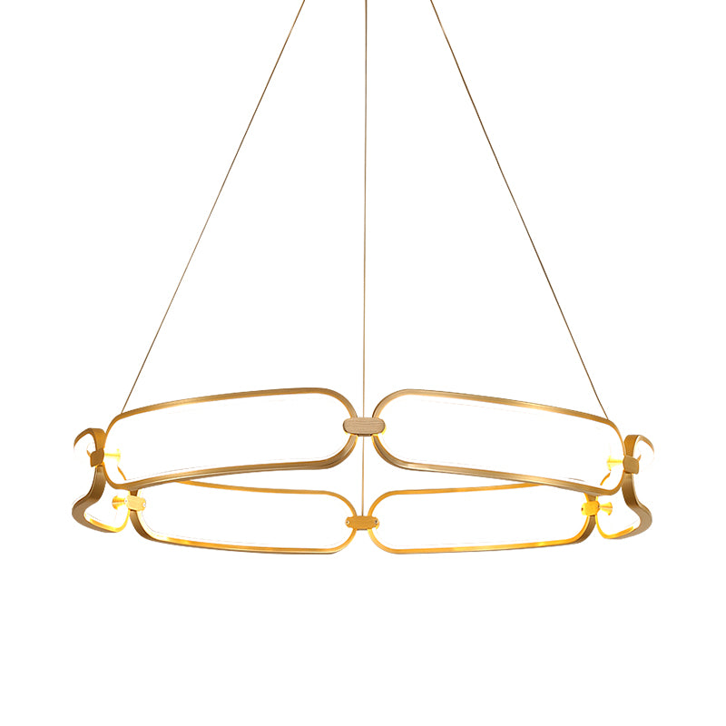 23,5 "/31,5" Bracciale largo in metallo appeso a sospensione Minimalista Gold LED Spazzante a pendente, luce calda/bianca/naturale