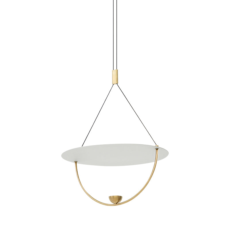 Luz de colgante de lágrima acrílica súper delgada Lámpara de oro LED simple Lámpara colgante en luz cálida