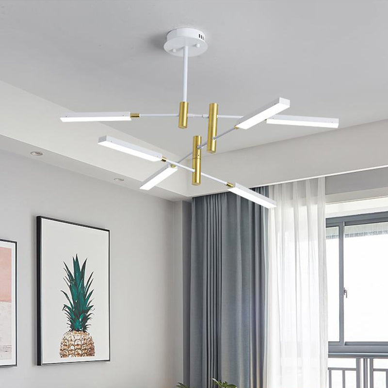 Black and Gold/White and Gold Sottofilico Sputnik Light Contemporary 4/6 Light Acrilic Candelier in terza marcia