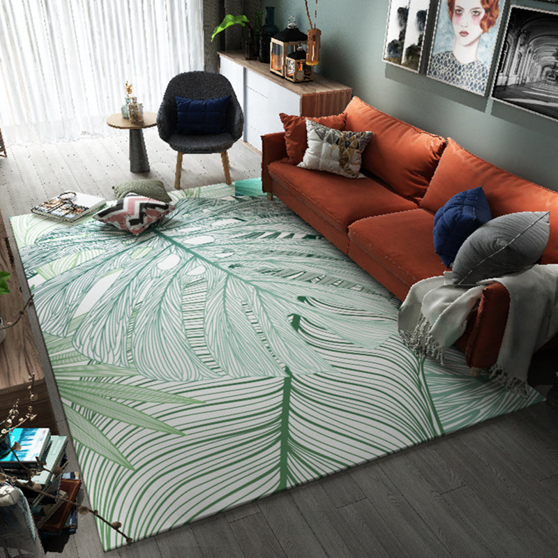 Aesthetic Contemporary Indoor Rug Multi-Color Animal and Plant Rug Polyester Stain Resistant Carpet for Living Room