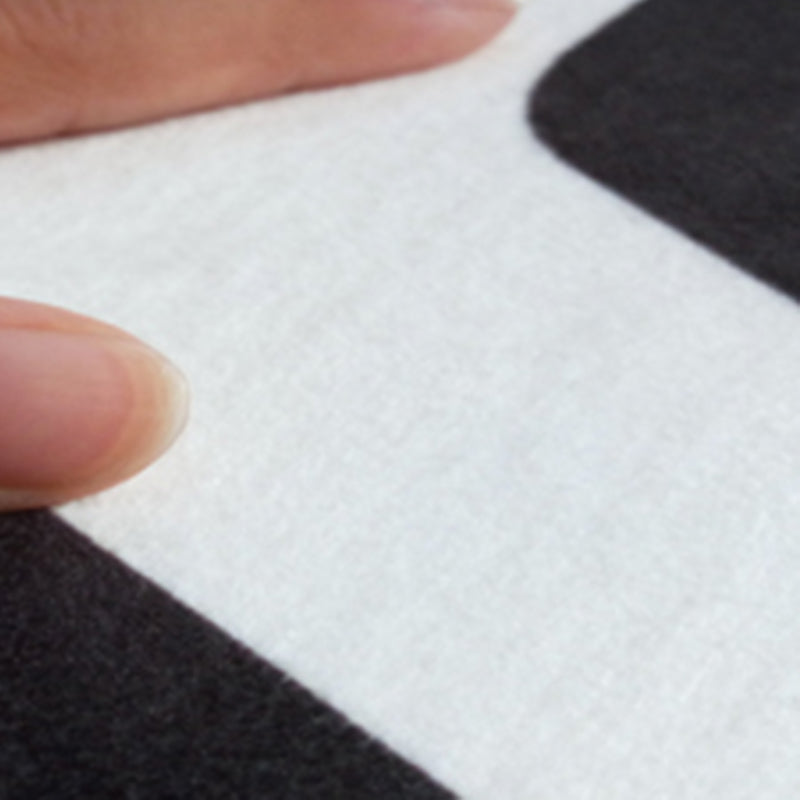 Zwart modern binnen tapijt polyester zebra print tapijt vlekbestendig vloerkleed voor woningdecoratie