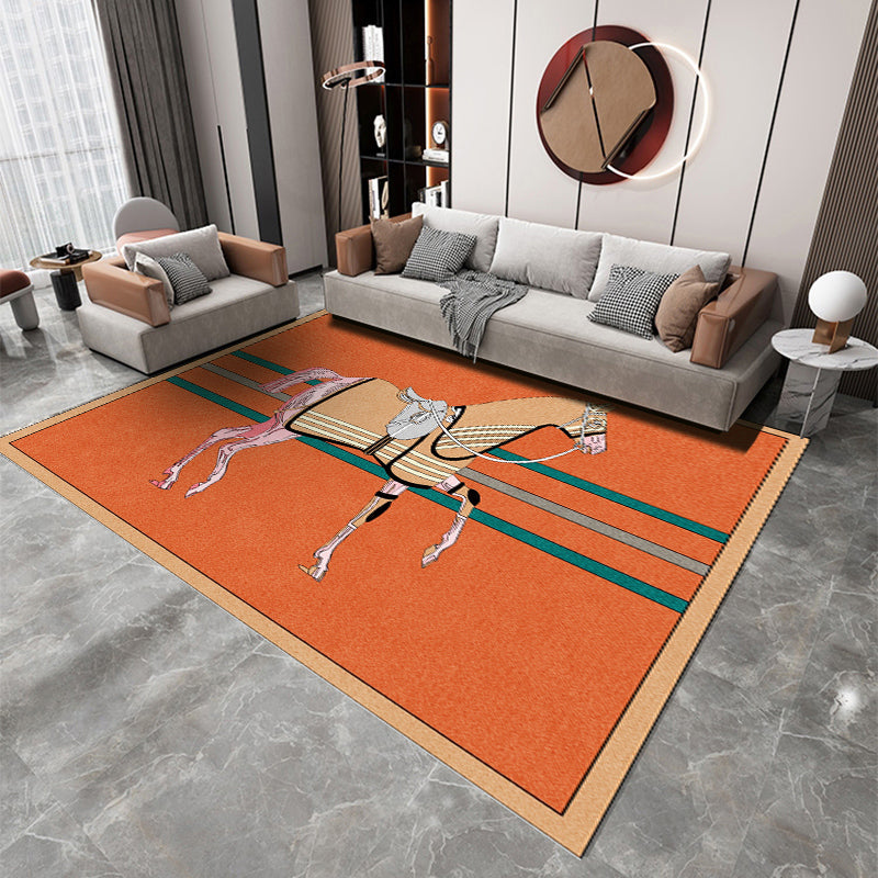 Luxurious Contemporary Indoor Rug Trendy Animals Pattern Area Carpet Nylon Washable Rug for Living Room