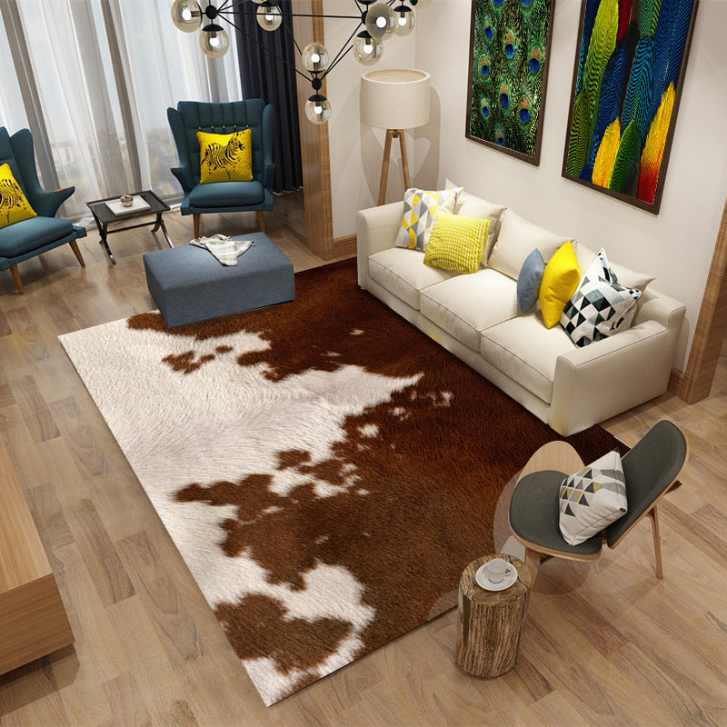 Multicolor Home Decoration Carpet Bionic Animals Texture Printed Area Rug Polyester with Non-Slip Backing Rug