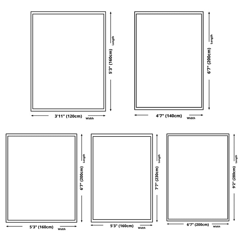 Multi-Color Simplicity Area Rug Stylish Feather Pattern Carpet Polyester Anti-Slip Backing Carpet for Living Room