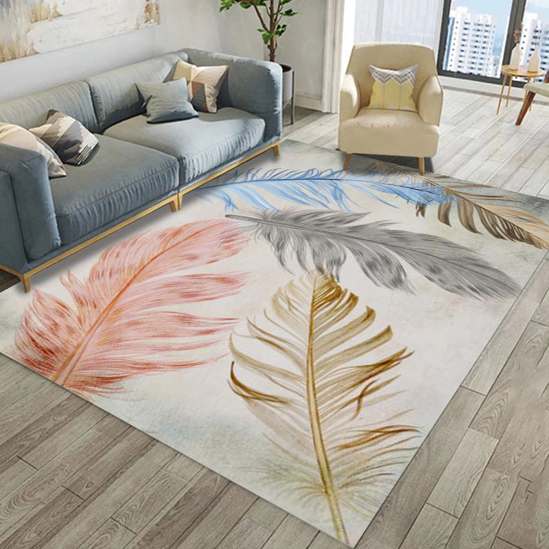 Simplicity Modern Indoor Rug Individuality Pattern Area Carpet Rectangle Friendly Washable Rug for Home Decoration