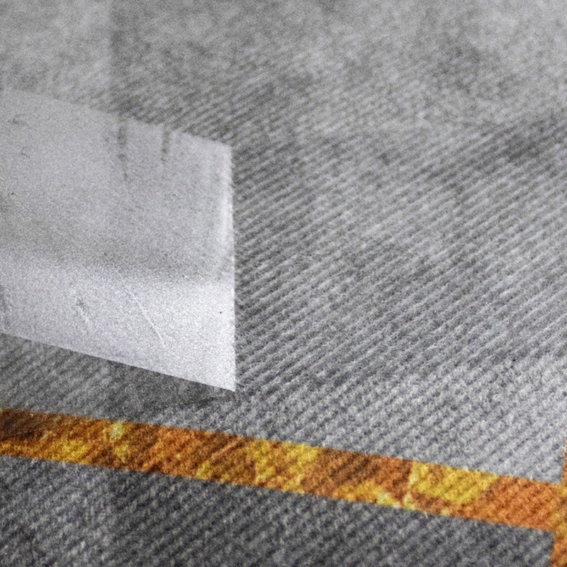 Trendy Modern Rug With Feather and Floral Print Creative Rectangle Carpet Polyester Anti-Slip Backing Rug for Living Room