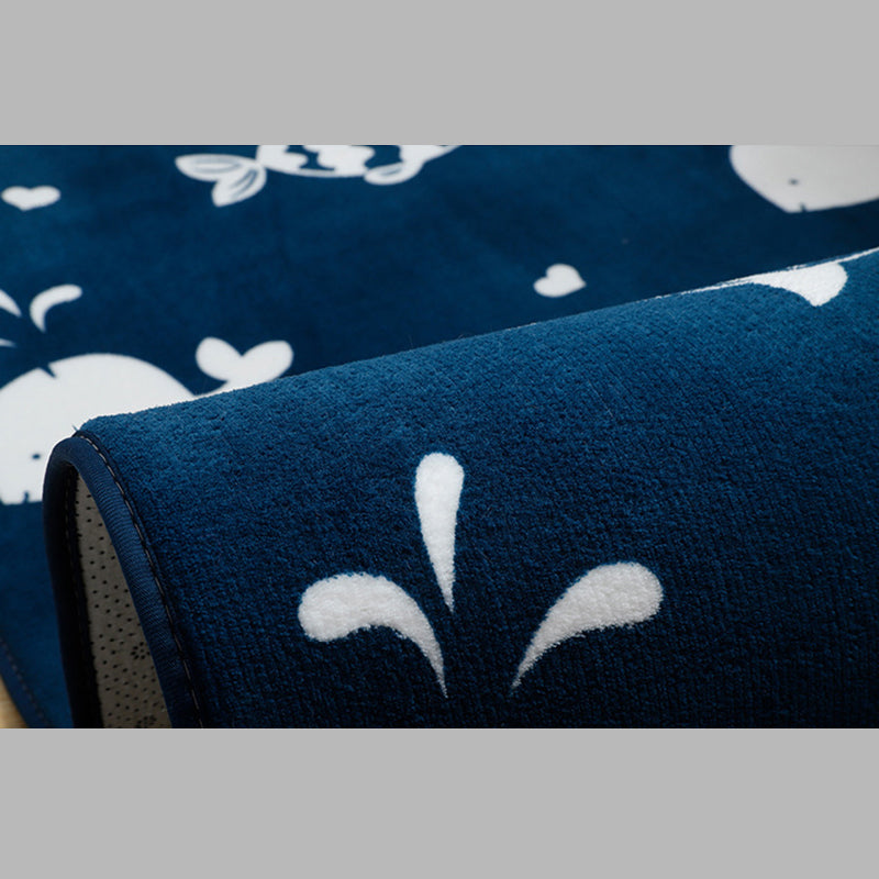 Round Color Mixed Tropical Indoor Rug Polyester Leaves Print Rug Non-Slip Backing Indoor Rug for Living Room