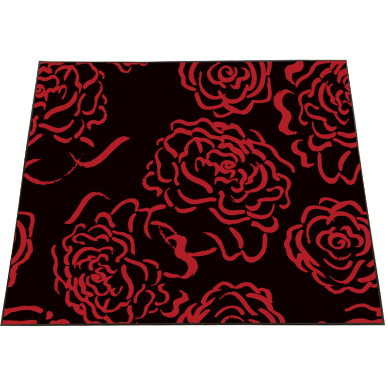 Simplicity Plant Pattern Area Rug Modern Stylish Adult Carpet Polyester Anti-Slip Backing Rug for Living Room