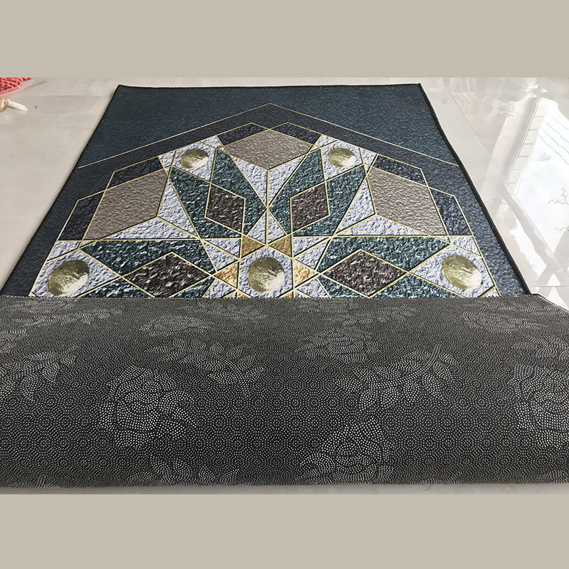 Simplicity Plant Pattern Area Rug Modern Stylish Adult Carpet Polyester Anti-Slip Backing Rug for Living Room