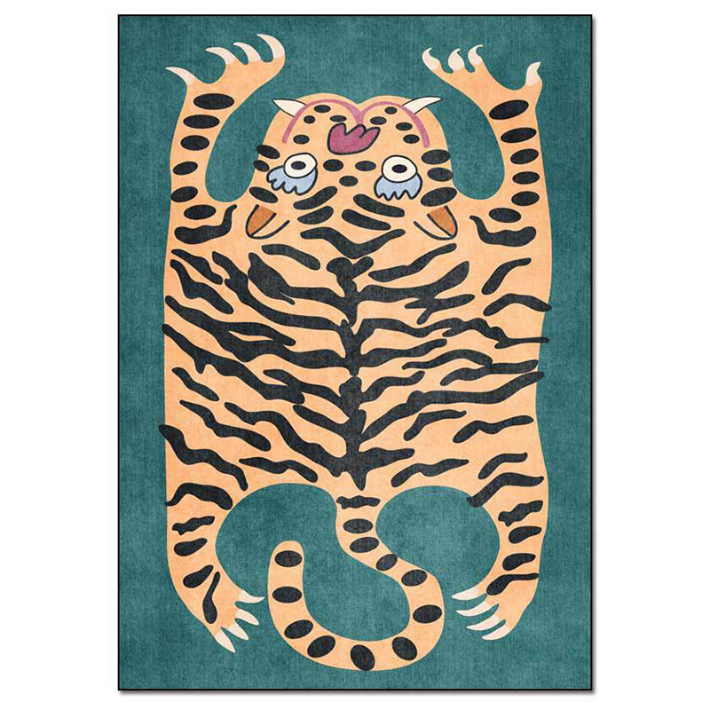 Individuality Animal Print Rug Decorative Modern Indoor Carpet Polyester Friendly Washable Carpet for Living Room