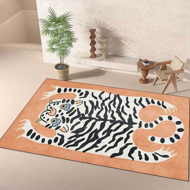 Individuality Animal Print Rug Decorative Modern Indoor Carpet Polyester Friendly Washable Carpet for Living Room