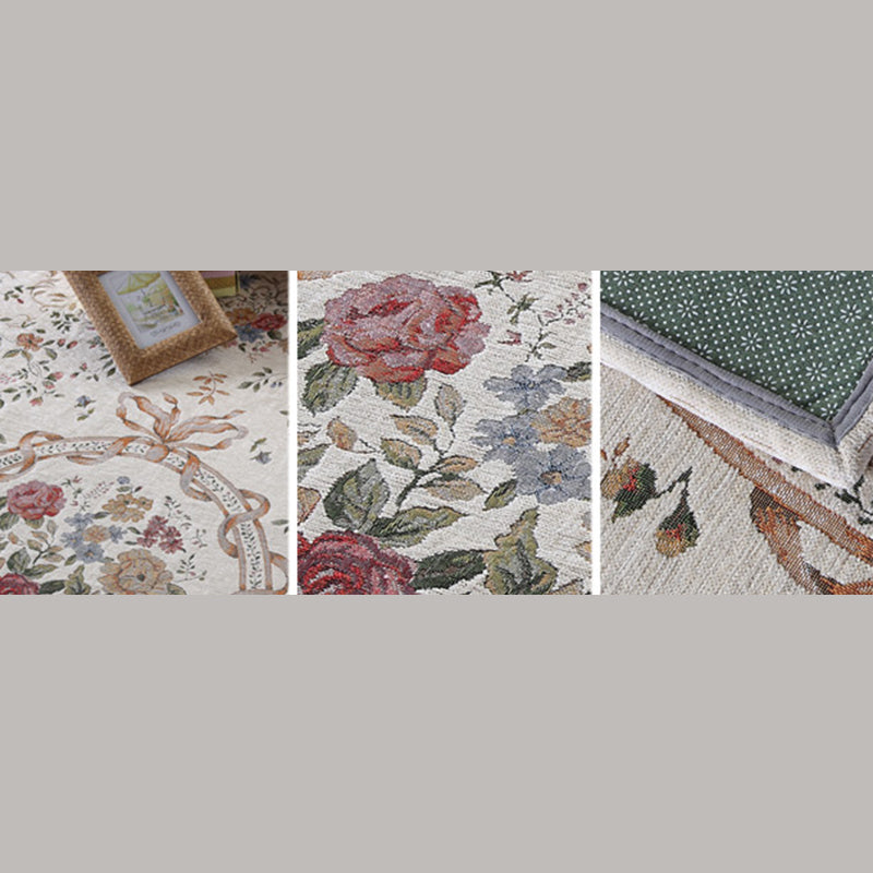Eenvoudige lichte kleur uit elkaar gerust tapijten Polyester bloemenpatroon Gebied Tapijt niet-slip achterste tapijt voor woonkamer