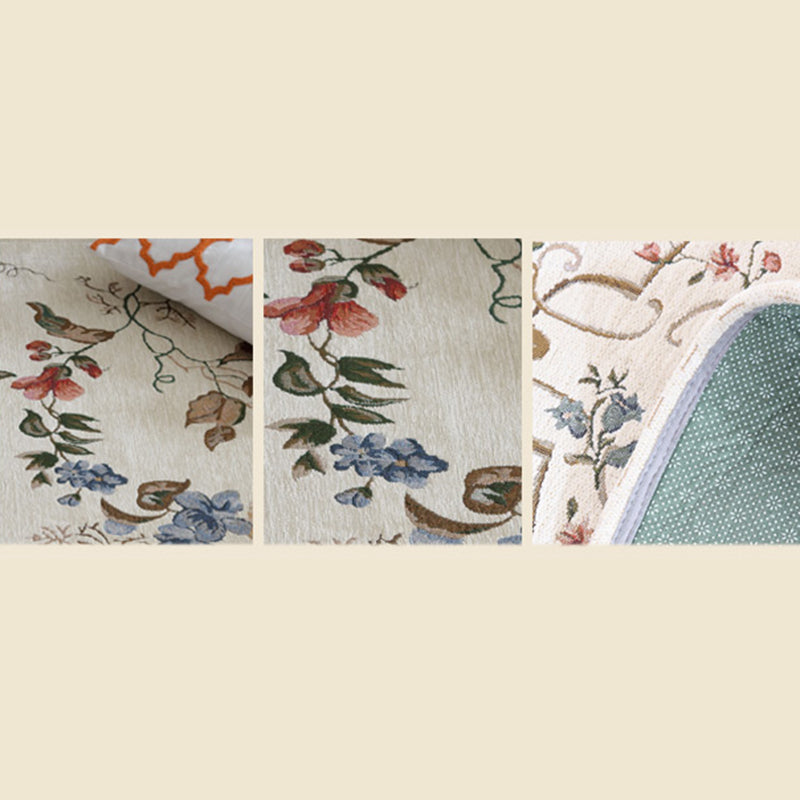 Eenvoudige lichte kleur uit elkaar gerust tapijten Polyester bloemenpatroon Gebied Tapijt niet-slip achterste tapijt voor woonkamer