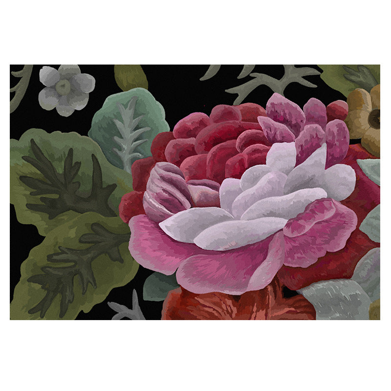 Luxe bloemenpatroon vloerkleed multi-kleuren moderne indoor tapijt polyester anti-slip achterste tapijt voor woningdecoratie