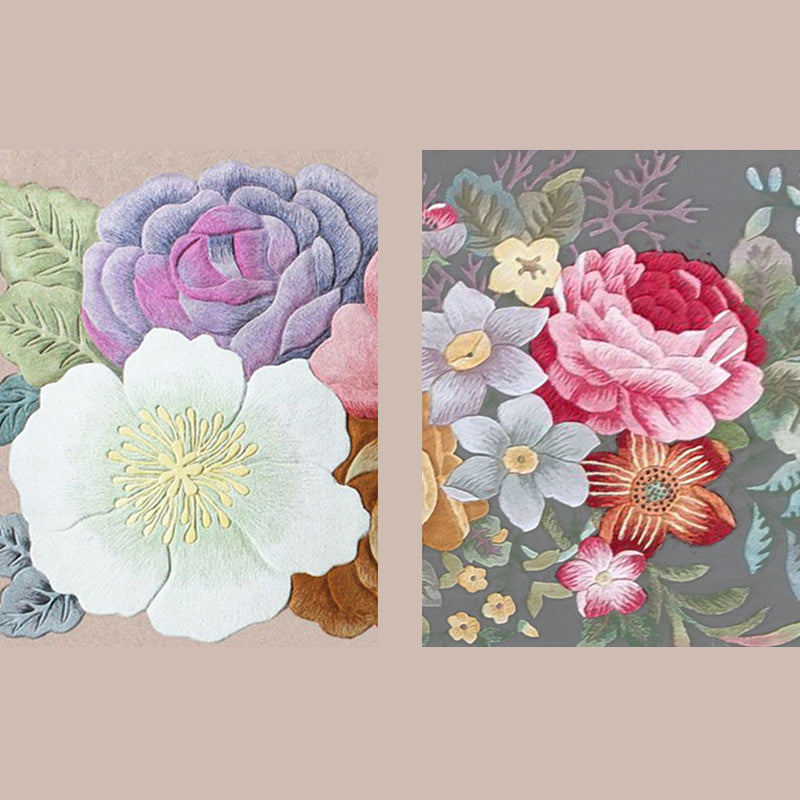 Luxe bloemenpatroon vloerkleed multi-kleuren moderne indoor tapijt polyester anti-slip achterste tapijt voor woningdecoratie