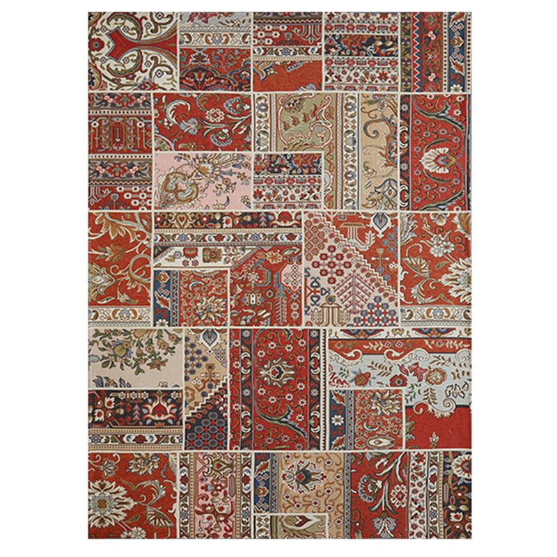 Spezialer Florentiner-Fliesenteppich mehrfarbiger Polyester Teppich Anti-Rutsch-Rückschlagteppich für Wohnzimmer