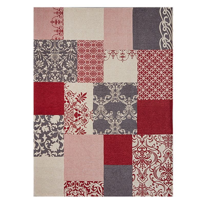 Spezialer Florentiner-Fliesenteppich mehrfarbiger Polyester Teppich Anti-Rutsch-Rückschlagteppich für Wohnzimmer