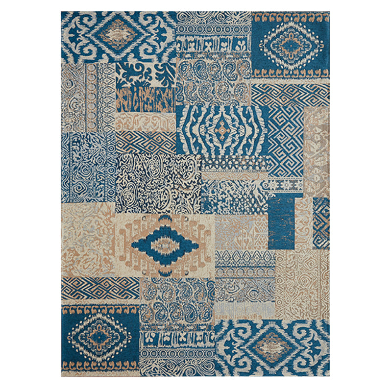 Spezialer Florentiner-Fliesenteppich mehrfarbiger Polyester Teppich Anti-Rutsch-Rückschlagteppich für Wohnzimmer