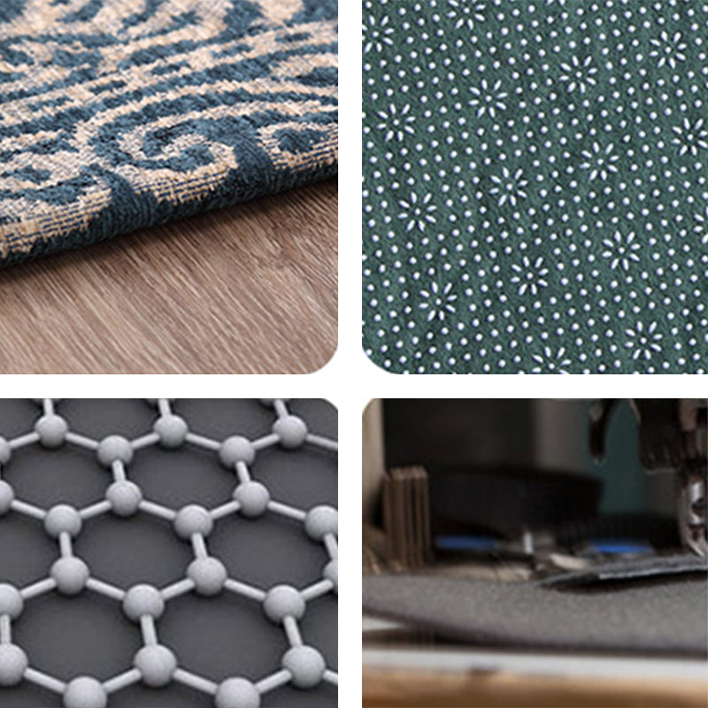 Spezialer Florentiner-Fliesenteppich mehrfarbiger Polyester Teppich Anti-Rutsch-Rückschlagteppich für Wohnzimmer