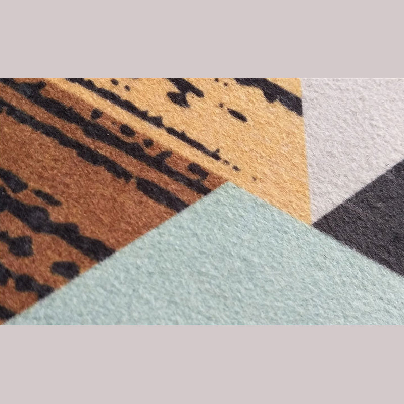 Contemporary Area Rug Polyester Graphic Carpet Non-Slip Backing Rug for Living Room