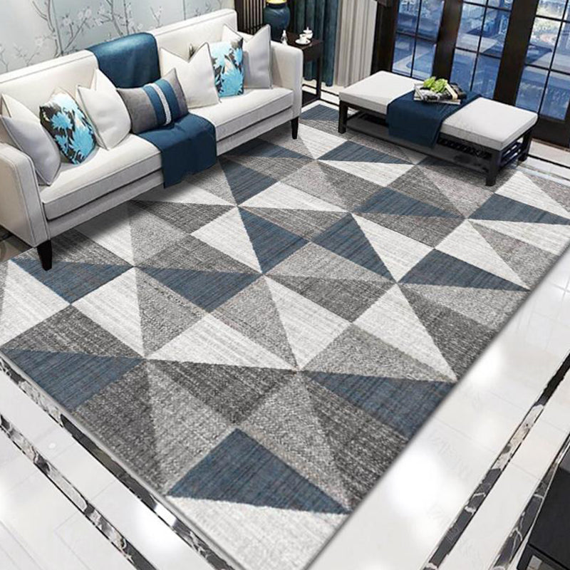 Modern Area Rug Polyester Graphic Rug Stain Resistant Area Carpet for Living Room