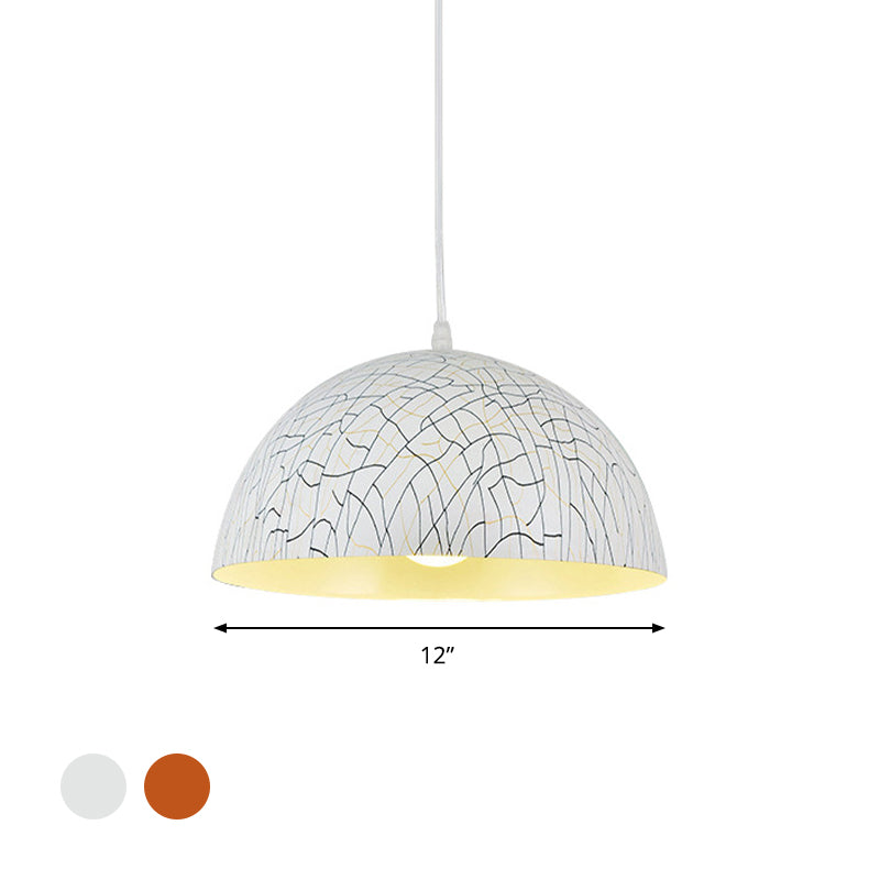 Dime Pendard Light Aymat Minimaliste Métalle 12 "/ 14" / 16 "de large 1 Kit de lampe à suspension brun rouge clair / ivoire pour salle à manger